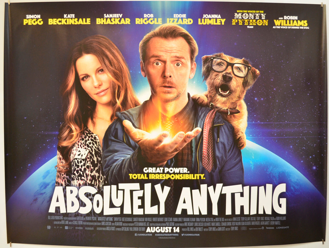 Absolutely Anything  Original Quad Poster - Film Poster - Movie Poster