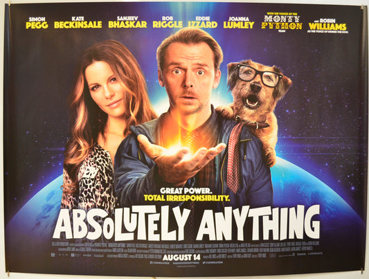 Absolutely Anything  Original Quad Poster - Film Poster - Movie Poster