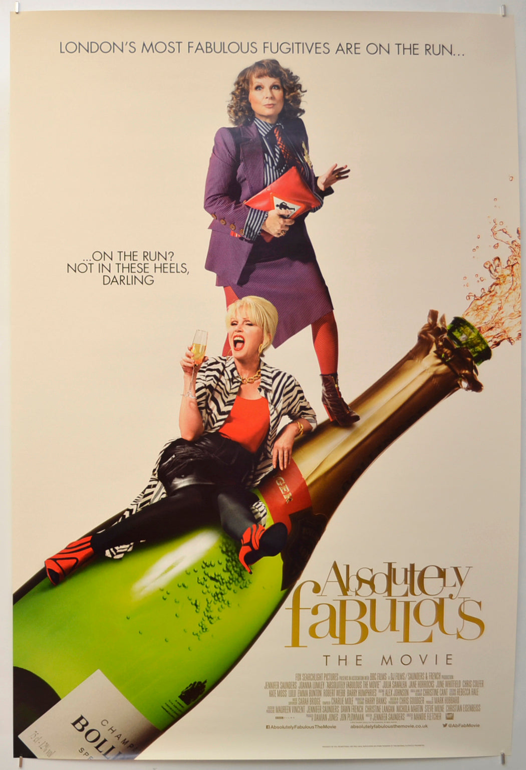 Absolutely Fabulous: The Movie Original One Sheet Poster - Film Poster - Movie Poster