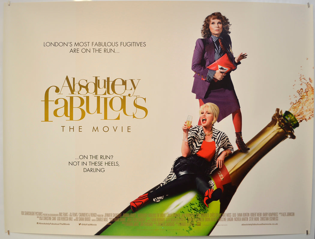 Absolutely Fabulous: The Movie  Original Quad Poster - Film Poster - Movie Poster