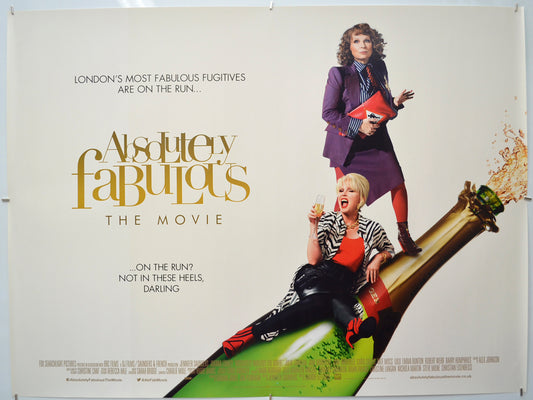 Absolutely Fabulous: The Movie - Original Quad Poster - Film Poster - Movie Poster