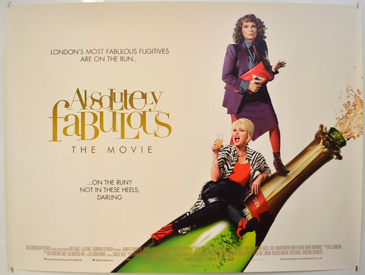 Absolutely Fabulous: The Movie  Original Quad Poster - Film Poster - Movie Poster