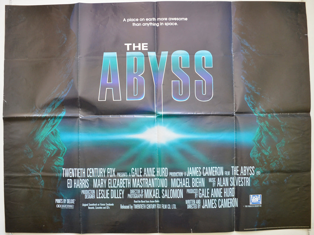 The Abyss  Original British Quad Poster - Film Poster - Movie Poster 