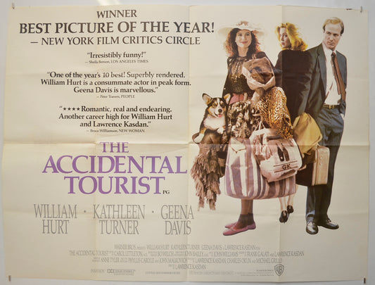 The Accidental Tourist Original Quad Poster - Film Poster - Movie Poster