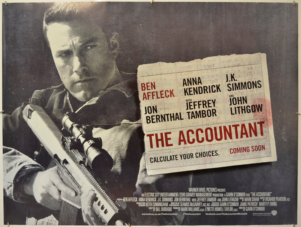 The Accountant Original Quad Poster - Film Poster - Movie Poster