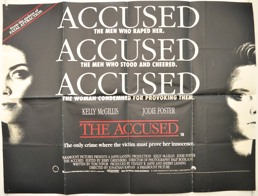 The Accused  Original British Quad Poster - Film Poster - Movie Poster 