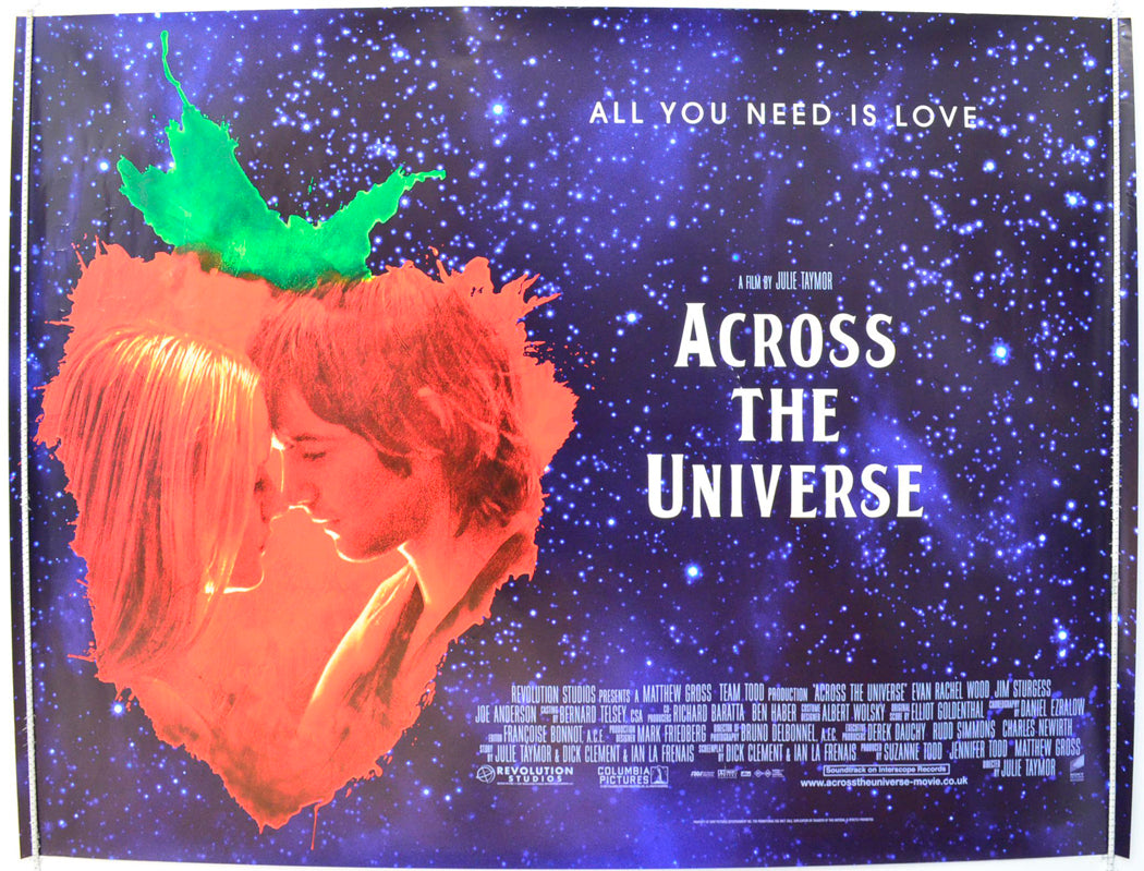 Across The Universe Original British Quad Poster - Film Poster - Movie Poster 