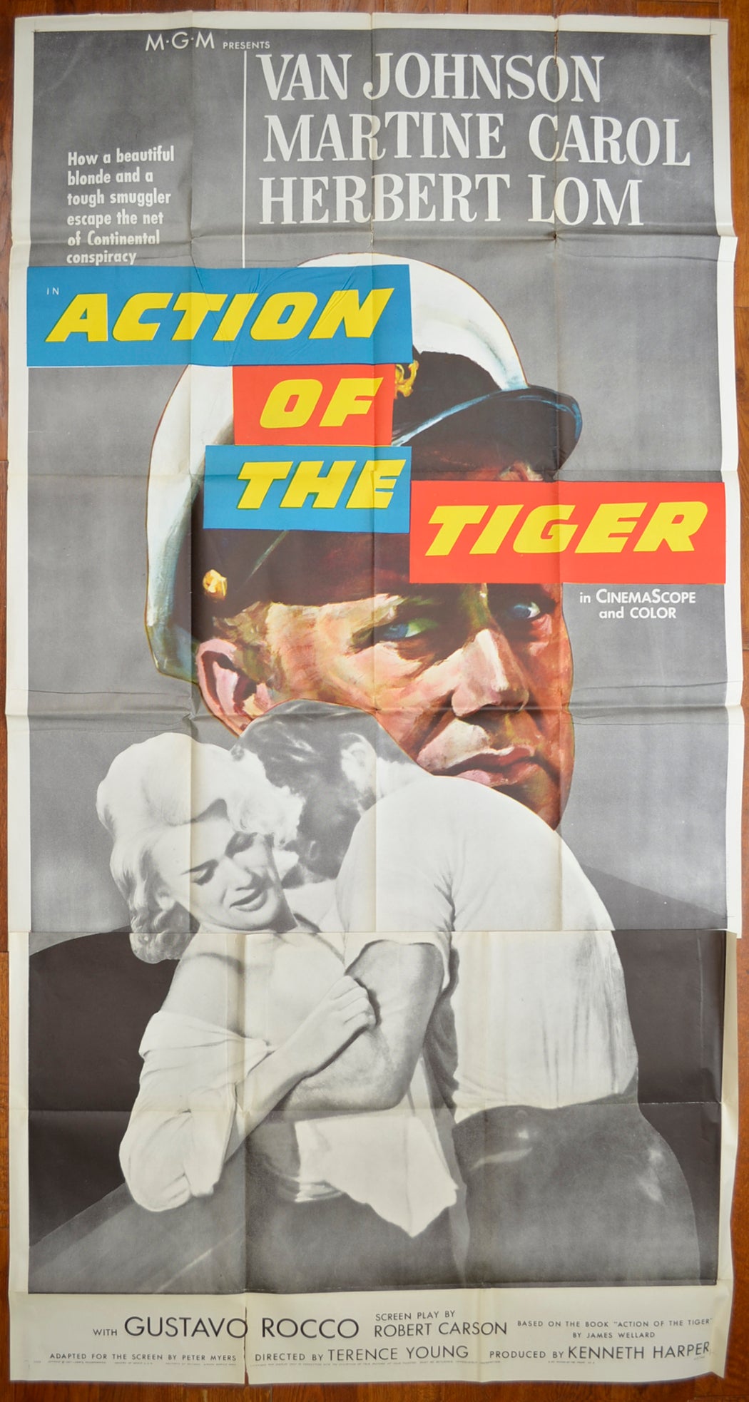 Action Of The Tiger   Original US 3-Sheet Poster - Film Poster - Movie Poster 