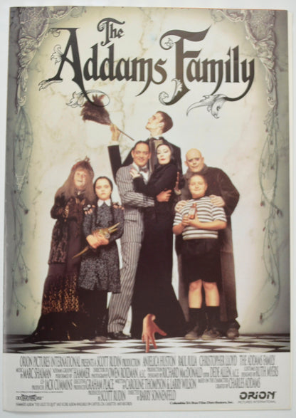 The Addams Family Original 6 Page Cinema Exhibitors Campaign Pressbook (UK) + Synopsis / Credits Sheet