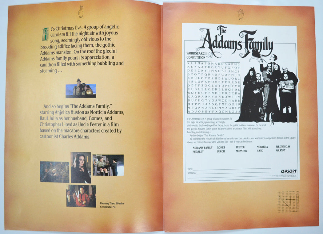 THE ADDAMS FAMILY Cinema Exhibitors Campaign Pressbook - INSIDE 