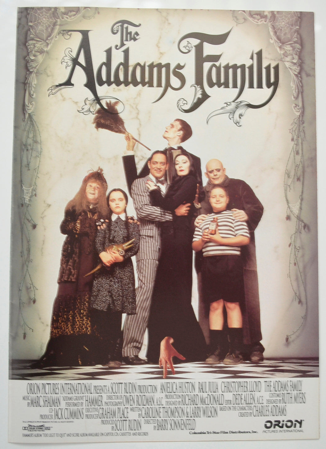 The Addams Family Original 6 Page Cinema Exhibitors Campaign Pressbook (UK) + Synopsis / Credits Sheet