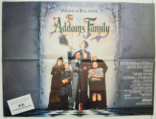 The Addams Family Original British Quad Poster - Film Poster - Movie Poster 