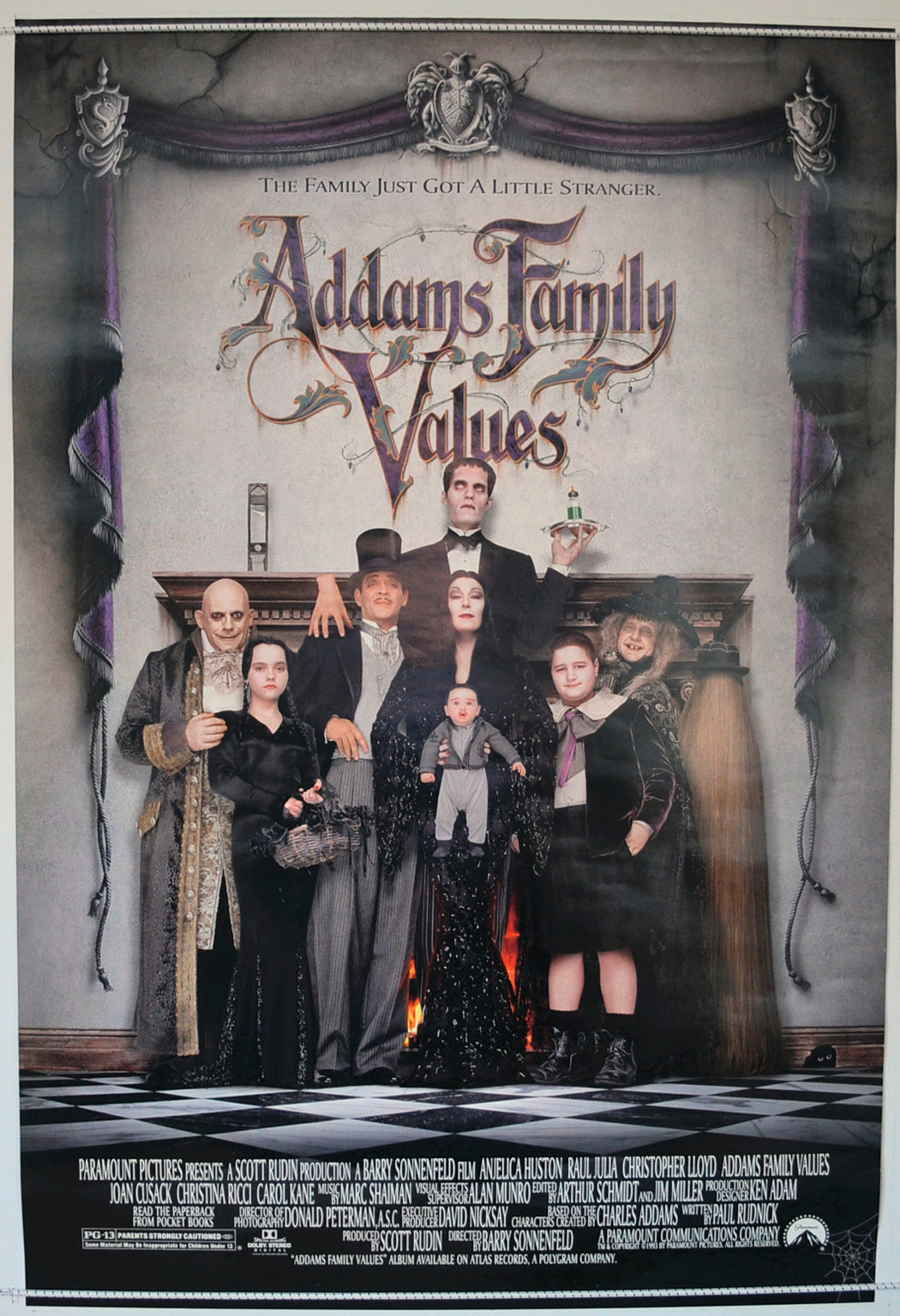 Addams Family Values  Original One Sheet Poster - Film Poster - Movie Poster 