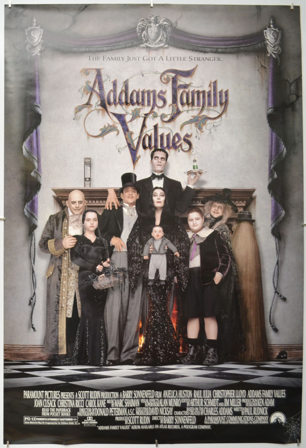 Addams Family Values Original One Sheet Poster - Film Poster - Movie Poster