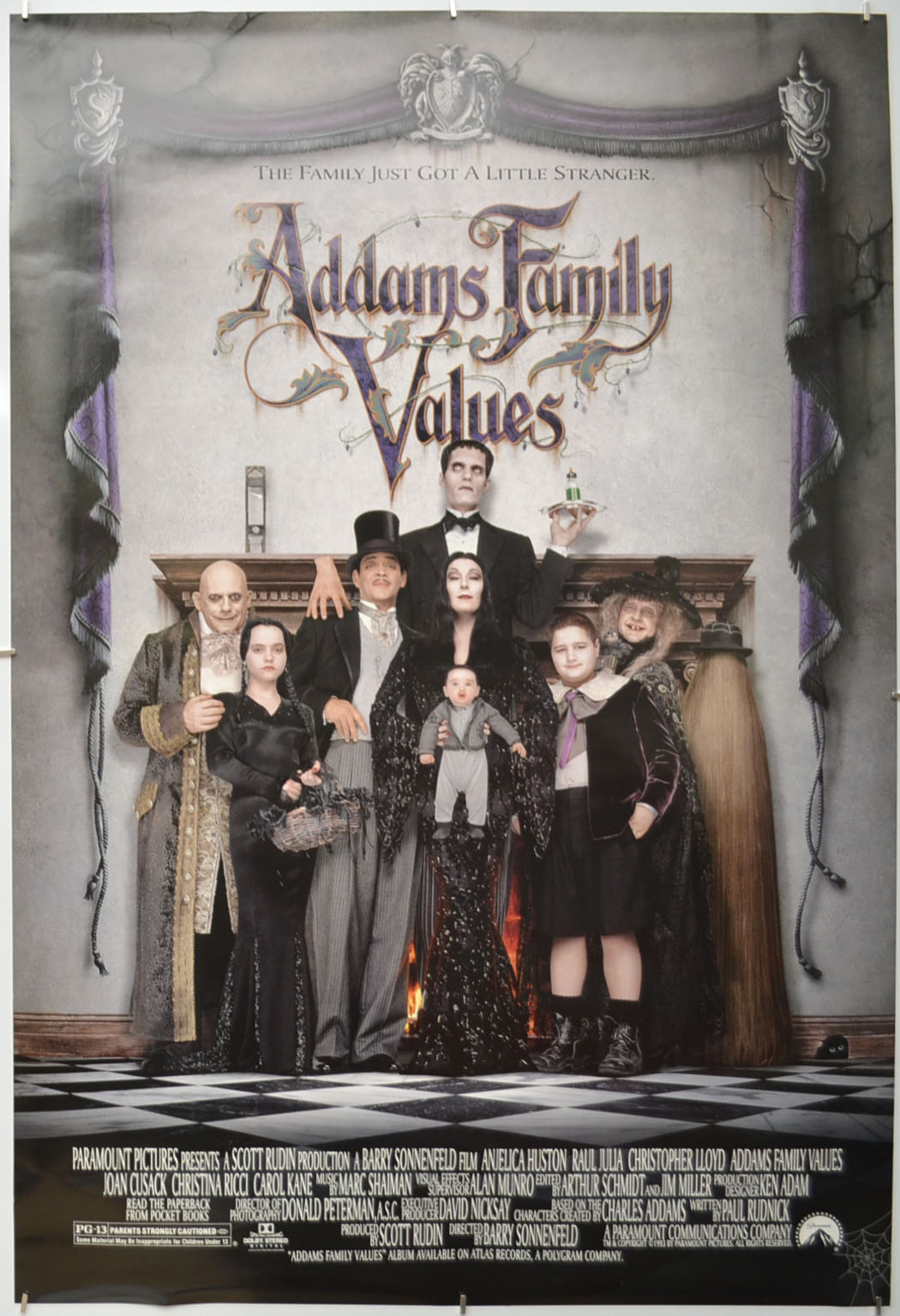 Addams Family Values Original One Sheet Poster - Film Poster - Movie Poster