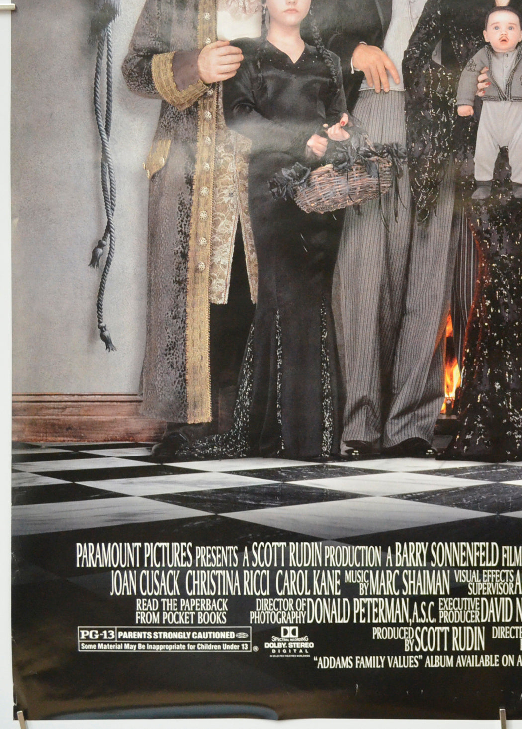 ADDAMS FAMILY VALUES (Bottom Left) Cinema One Sheet Movie Poster 