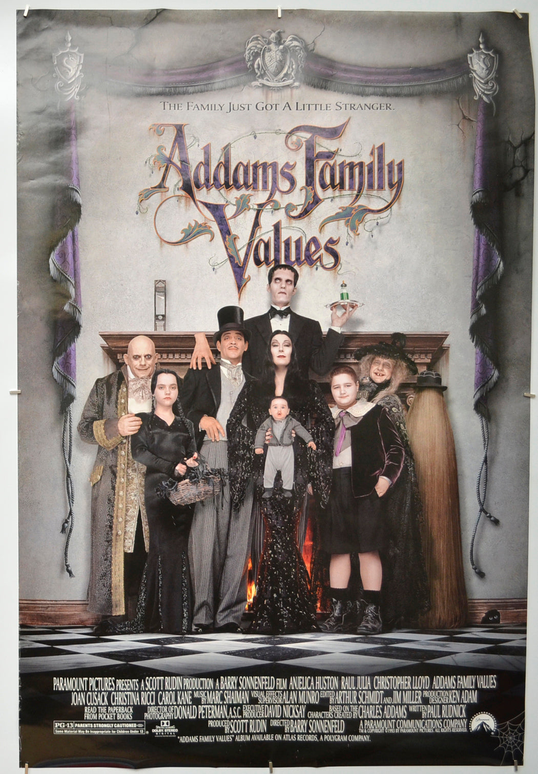 Addams Family Values Original One Sheet Poster - Film Poster - Movie Poster