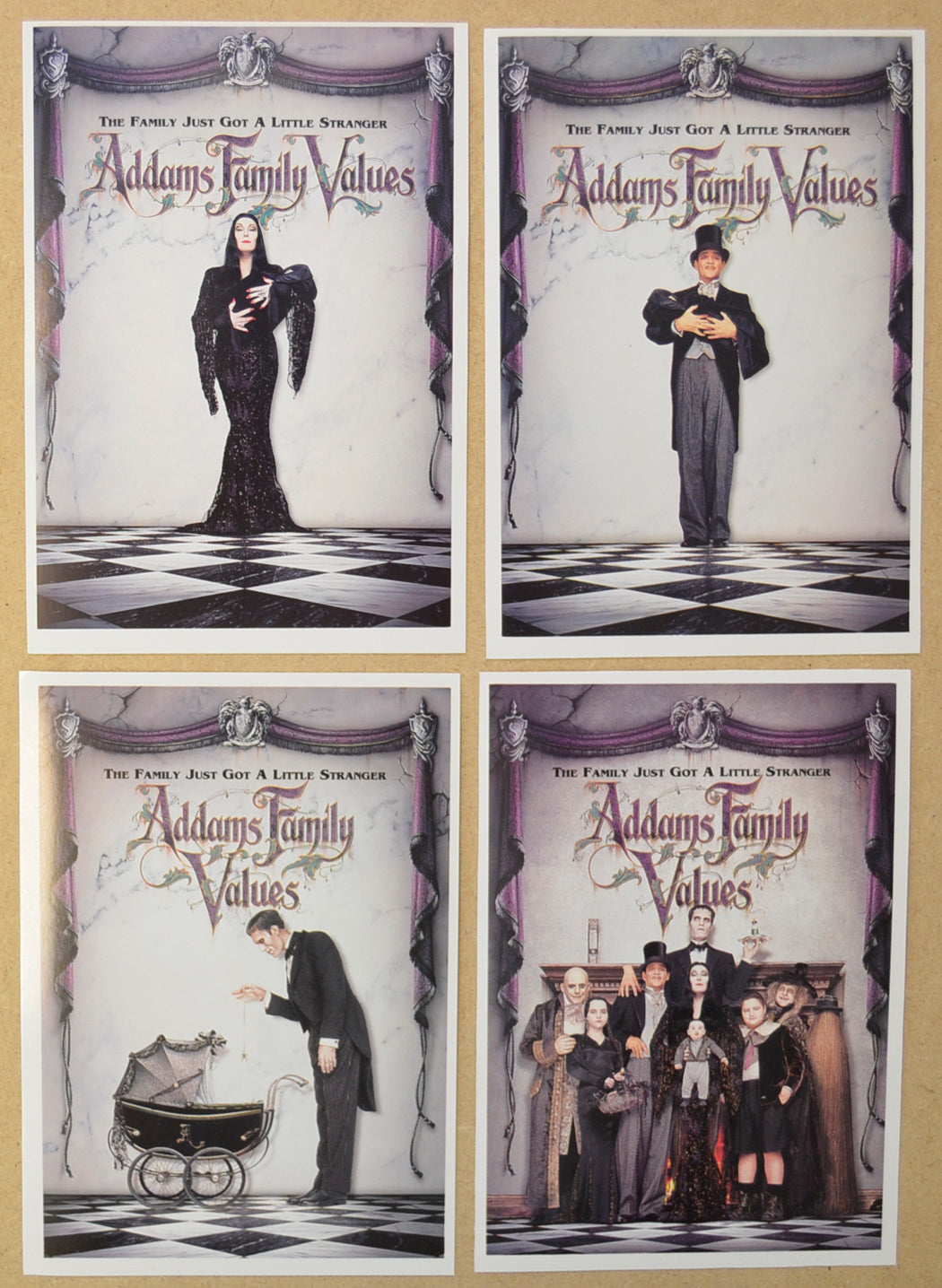 ADDAMS FAMILY VALUES Original Cinema Press Kit – Postcards 