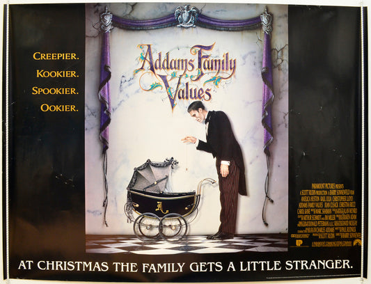 Addams Family Values  Original British Quad Poster - Film Poster - Movie Poster 