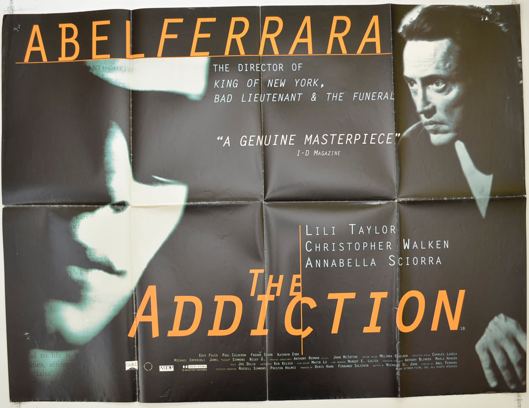 The Addiction   Original Quad Poster - Film Poster - Movie Poster 