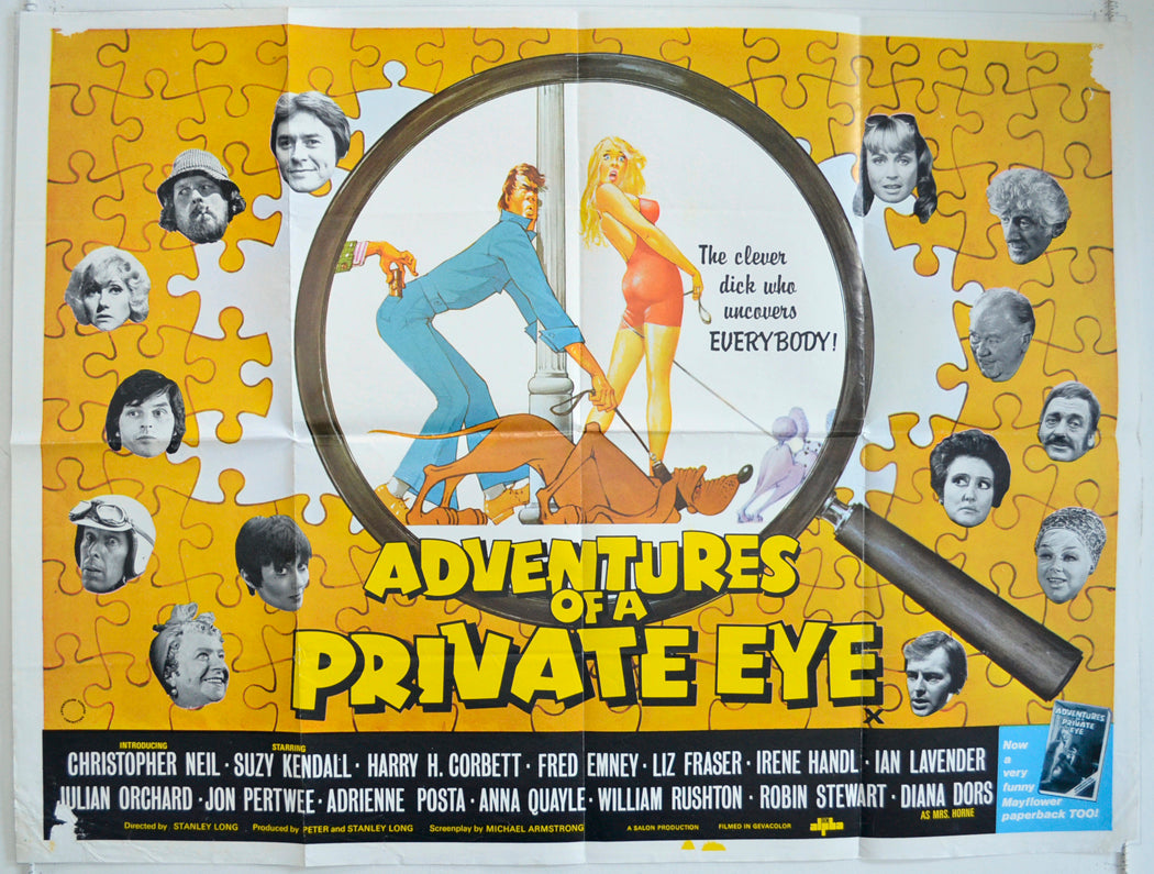 Adventures Of A Private Eye  Original British Quad Poster - Film Poster - Movie Poster 