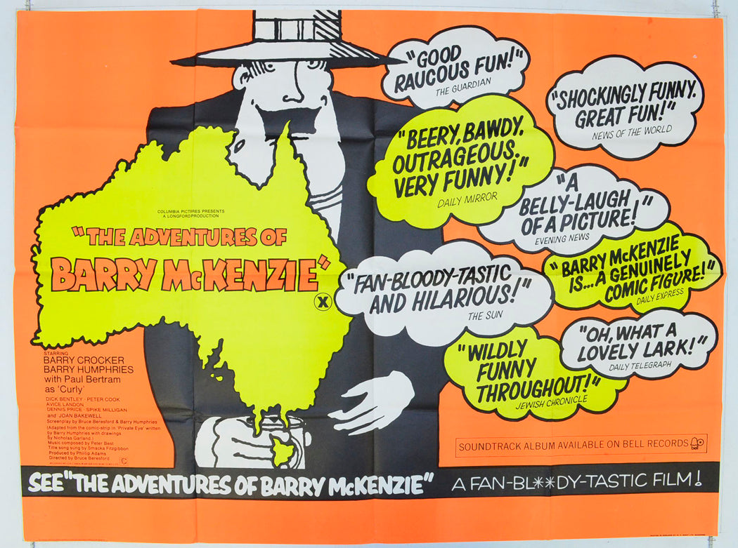 The Adventures Of Barry McKenzie  Original British Quad Poster - Film Poster - Movie Poster