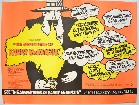 The Adventures Of Barry McKenzie  Original Quad Poster - Film Poster - Movie Poster