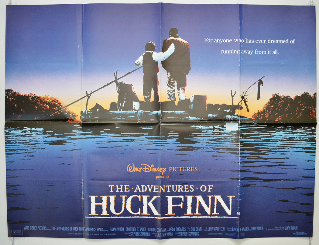 The Adventures Of Huck Finn Original Quad Poster - Film Poster - Movie Poster  