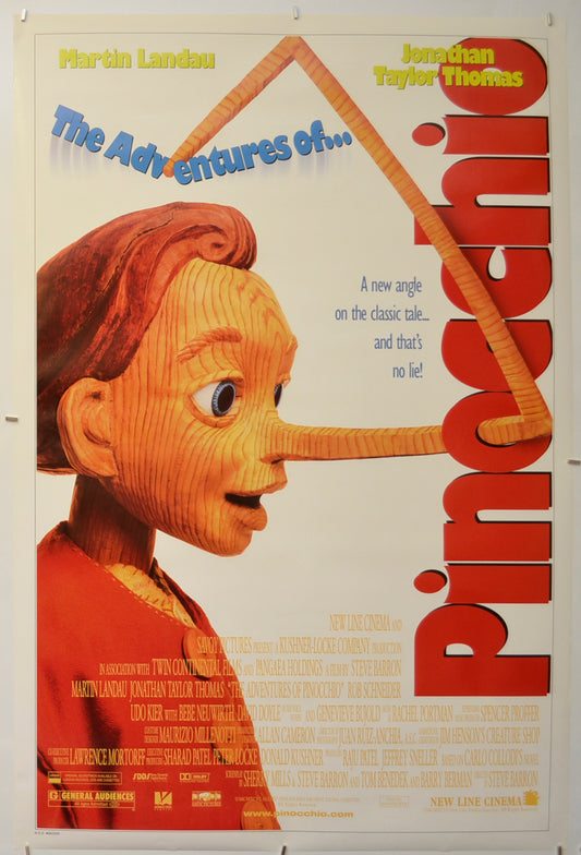 The Adventures Of Pinocchio Original One Sheet Poster - Film Poster - Movie Poster  