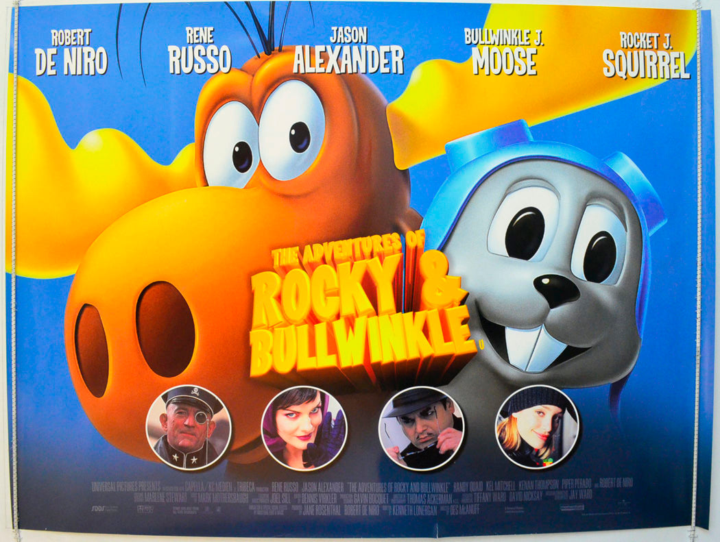 The Adventures Of Rocky And Bullwinkle Original British Quad Poster - Film Poster - Movie Poster 