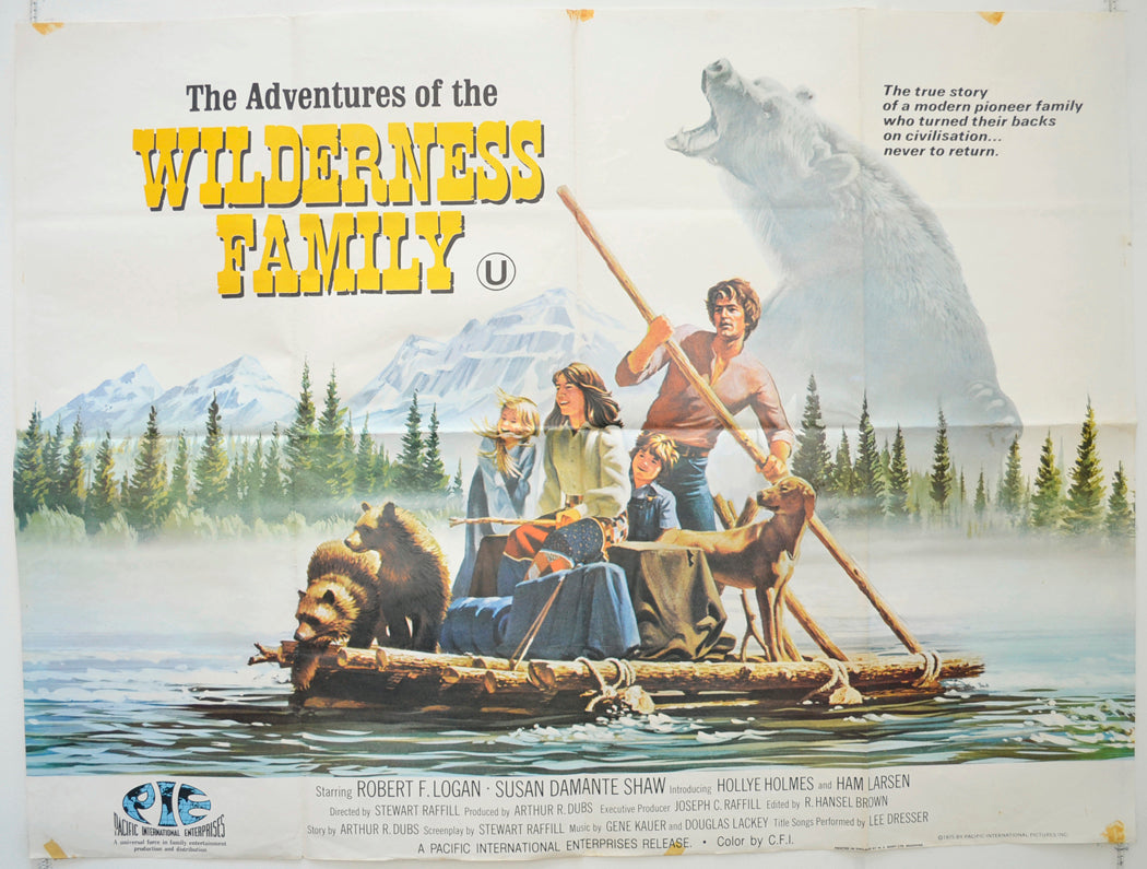 The Adventures Of The Wilderness Family  Original British Quad Poster - Film Poster - Movie Poster 