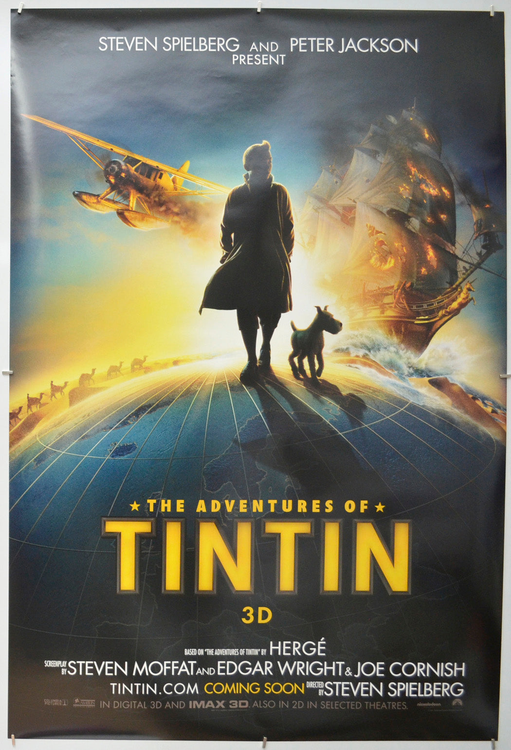 The Adventures Of Tintin - Original One Sheet Poster - Film Poster - Movie Poster 