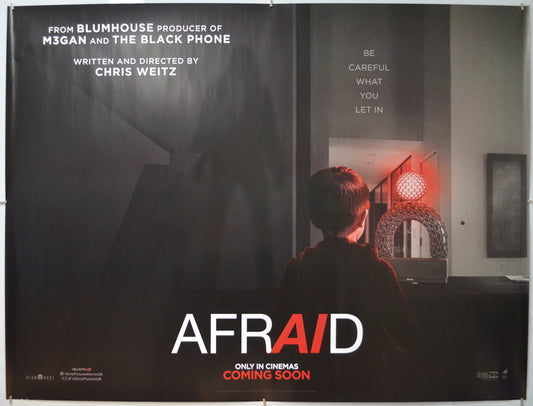 Afraid  Original Quad Poster - Film Poster - Movie Poster