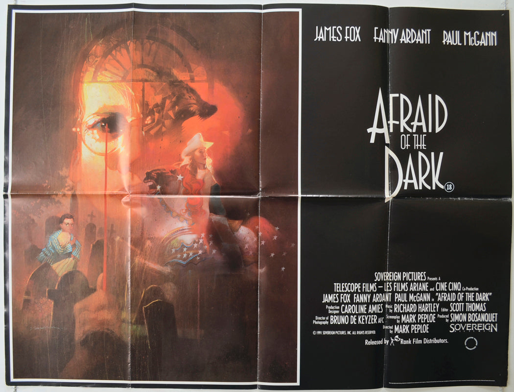 Afraid Of The Dark   Original Quad Poster - Film Poster - Movie Poster 