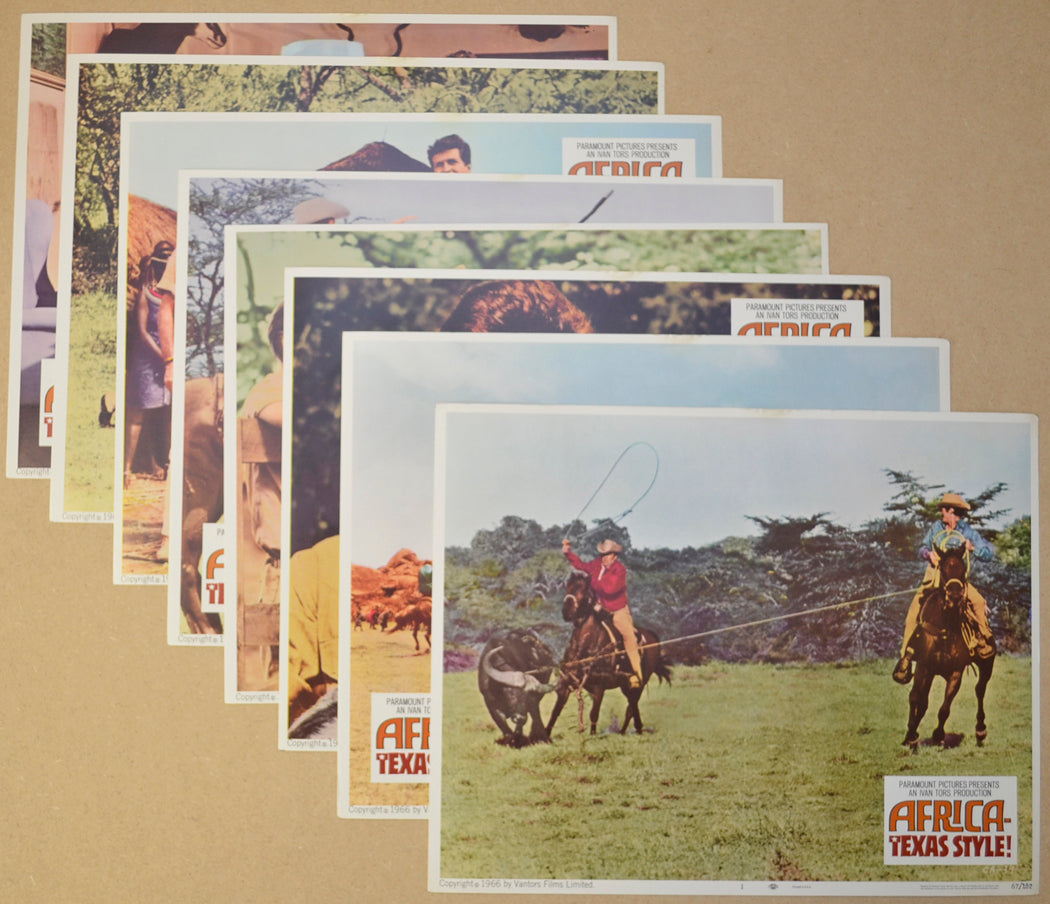 Africa: Texas Style Set Of 8 Original Cinema Lobby Cards 