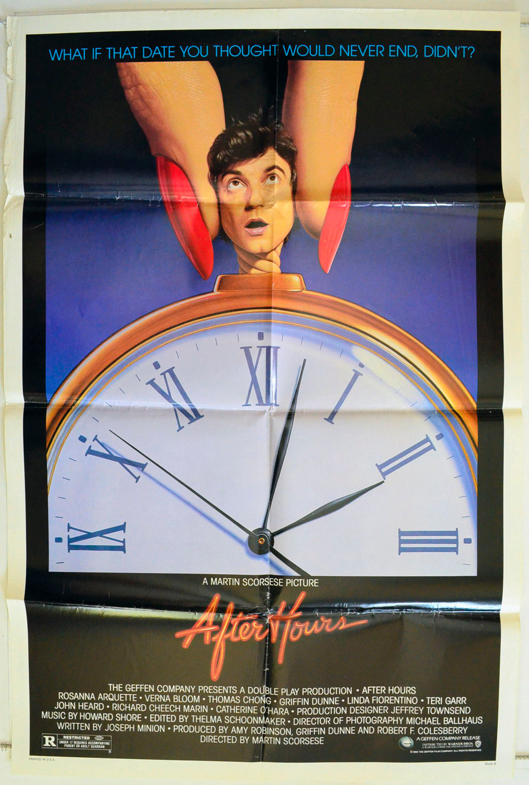 After Hours Original One Sheet Poster - Film Poster - Movie Poster 