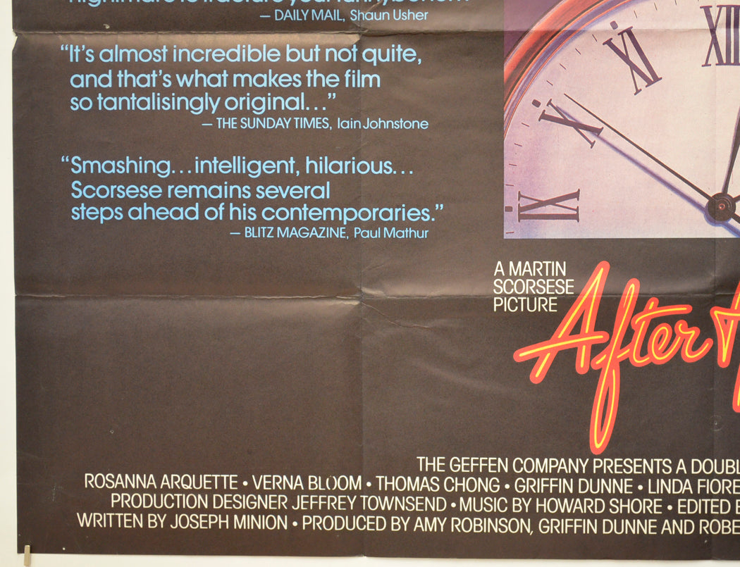 AFTER HOURS (Bottom Left) Cinema Quad Movie Poster 