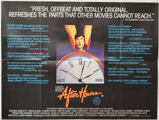 After Hours - Original Quad Poster - Film Poster - Movie Poster