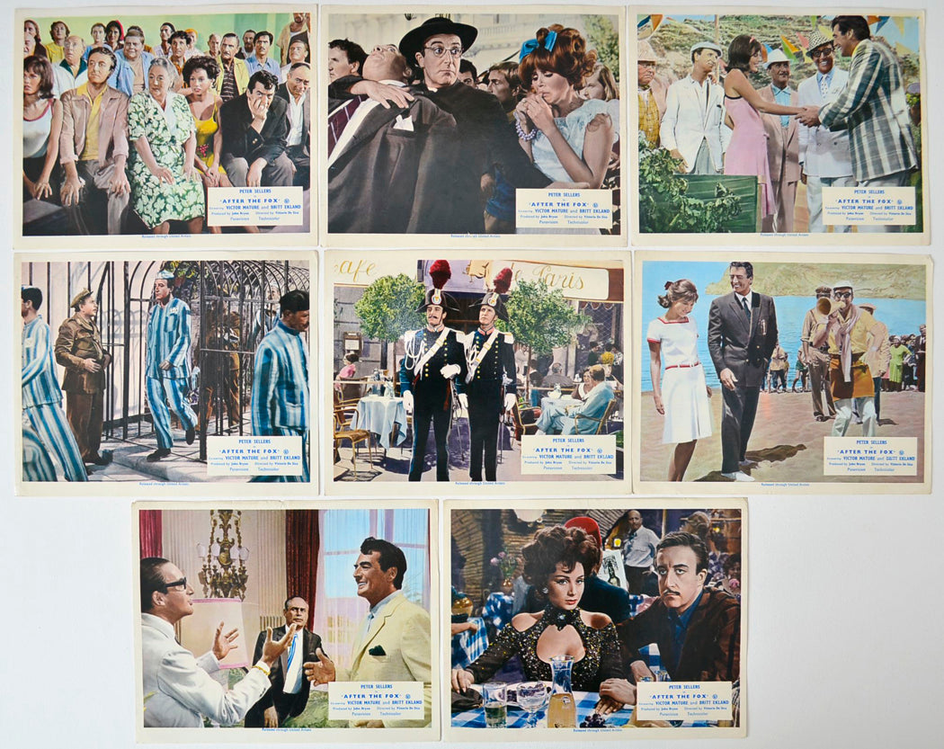 AFTER THE FOX Set of 8 Original Colour Front Of House Stills / 8x10 Lobby Cards