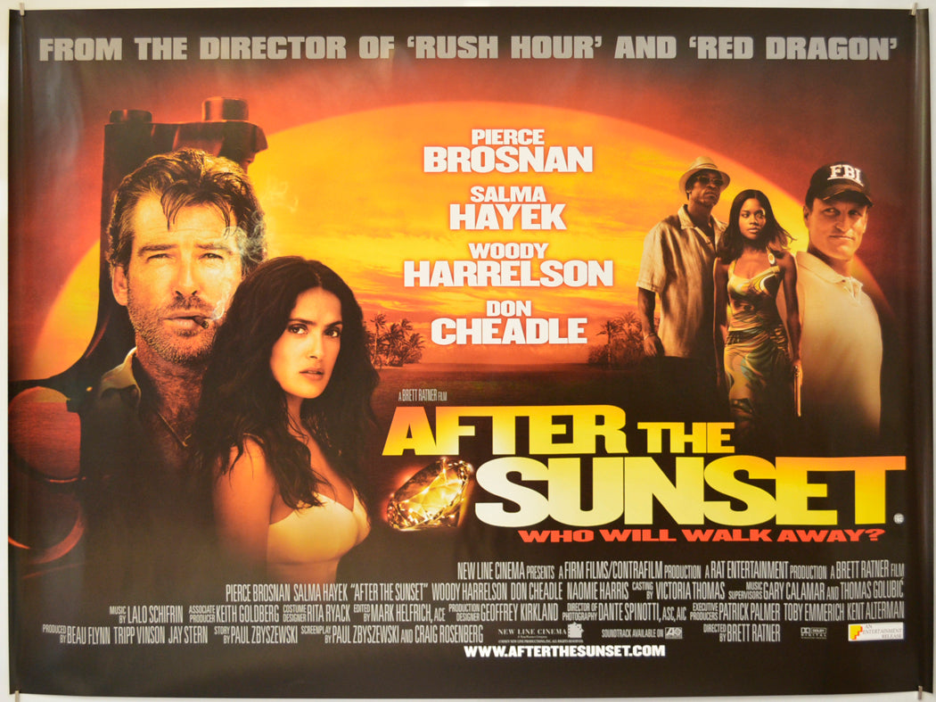 After The Sunset Original Quad Poster - Film Poster - Movie Poster  