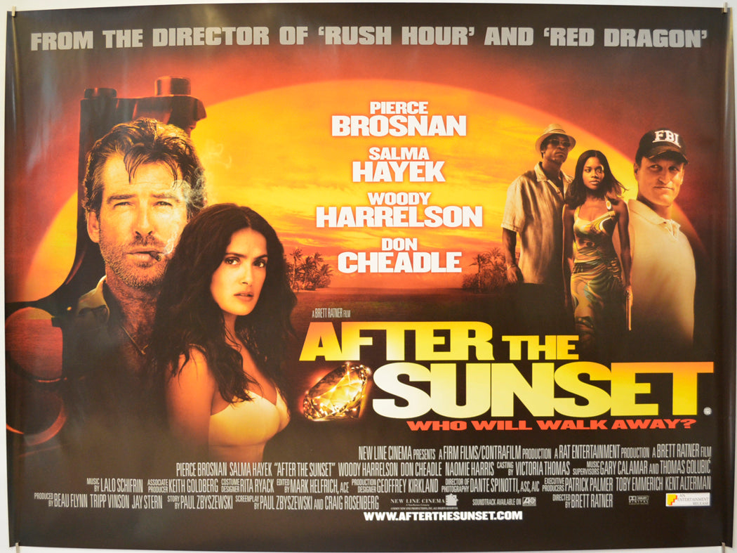 After The Sunset Original Quad Poster - Film Poster - Movie Poster  