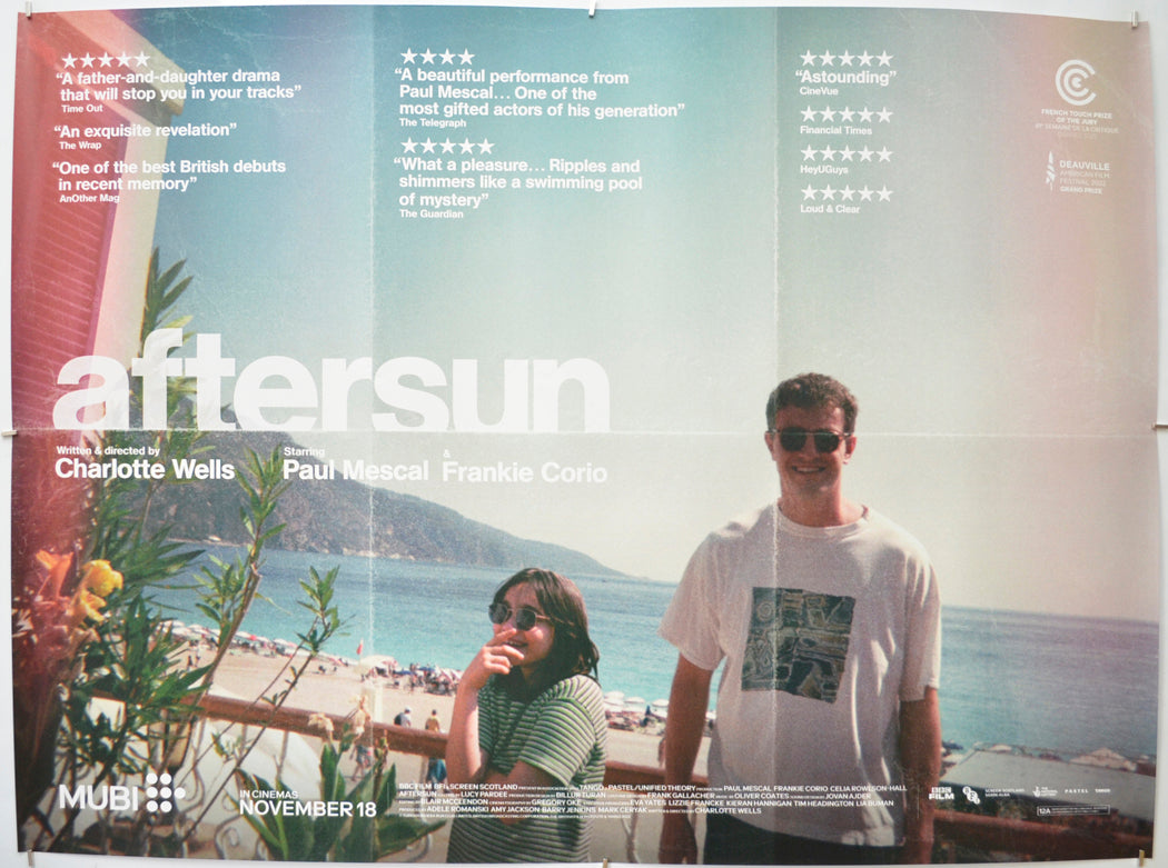 Aftersun Original Quad Poster - Film Poster - Movie Poster  