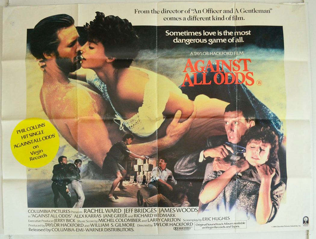 Against All Odds Original British Quad Poster Film Poster Movie Against All Odds Original British Quad Poster Film Poster Movie