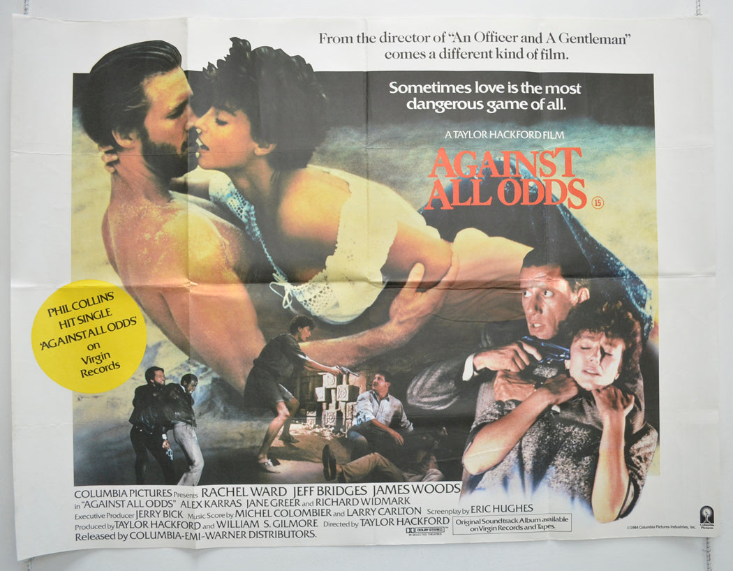 Against All Odds Original Quad Poster - Film Poster - Movie Poster  