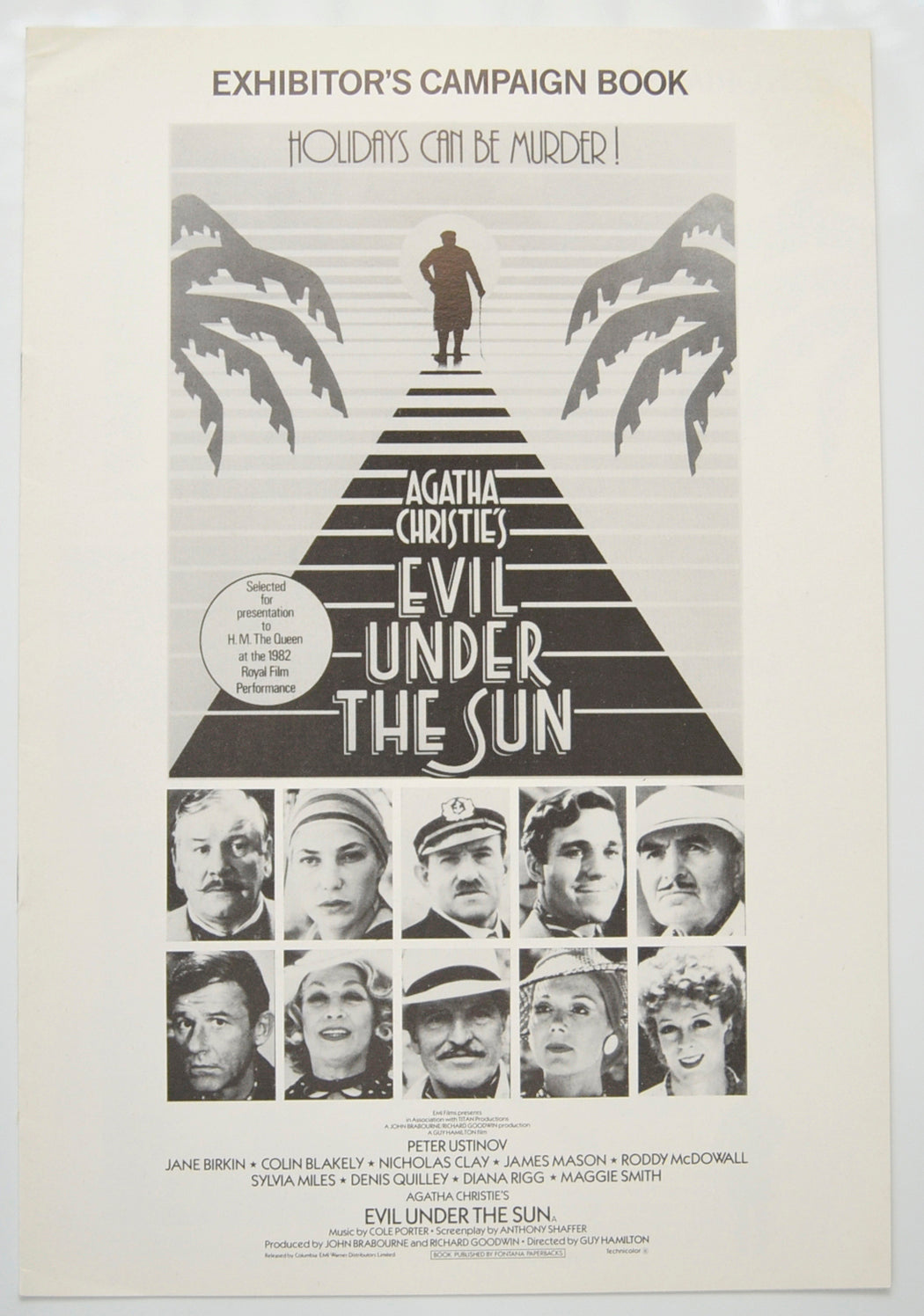 Agatha Christie’s : Evil Under The Sun Original 8 Page Cinema Exhibitors Campaign Pressbook (UK)