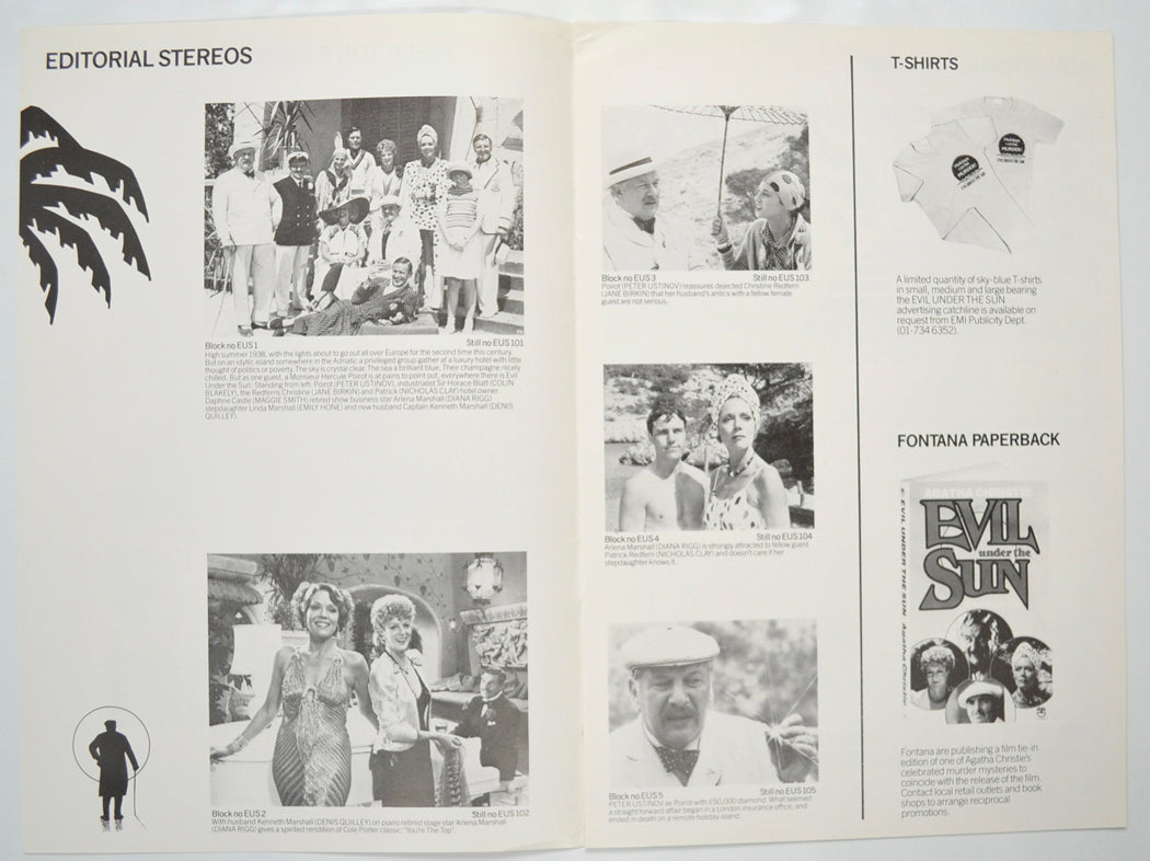 AGATHA CHRISTIE’S : EVIL UNDER THE SUN Cinema Exhibitors Campaign Pressbook - INSIDE 