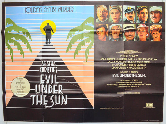 Agatha Christie's : Evil Under The Sun Original British Quad Poster - Film Poster - Movie Poster 