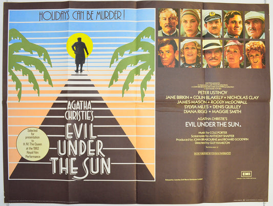 Agatha Christie's : Evil Under The Sun Original Quad Poster - Film Poster - Movie Poster  