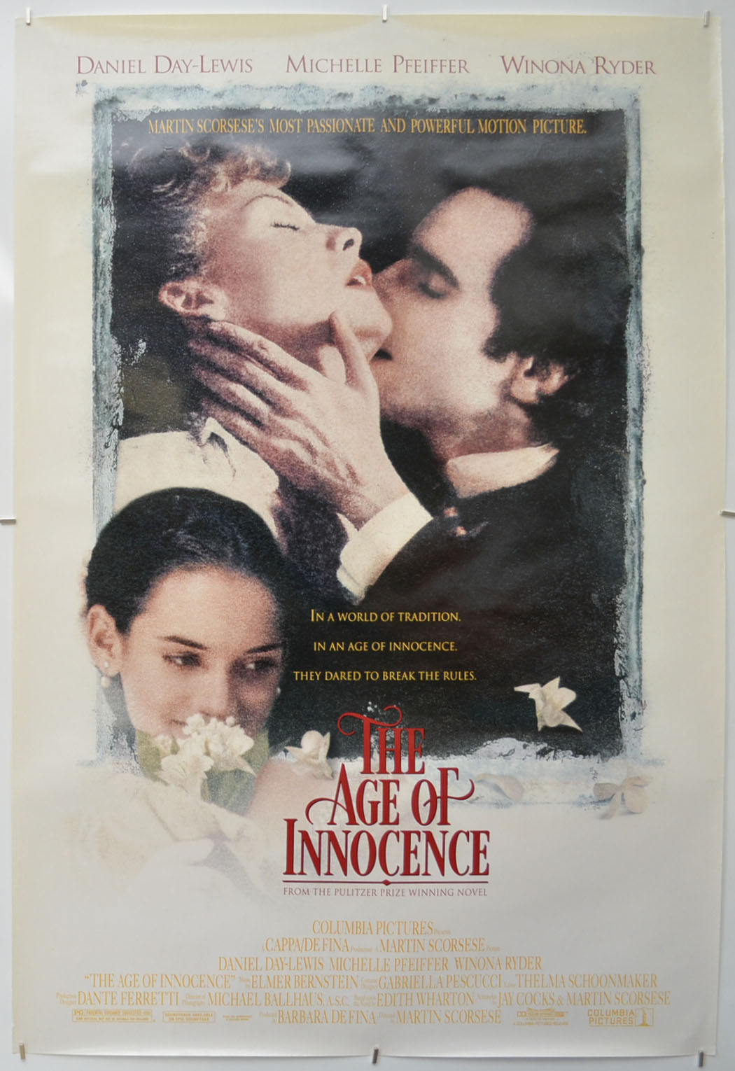 The Age Of Innocence  Original One Sheet Poster - Film Poster - Movie Poster