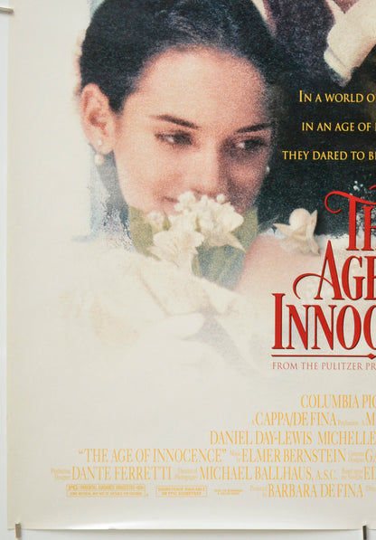 THE AGE OF INNOCENCE (Bottom Left) Cinema One Sheet Movie Poster 